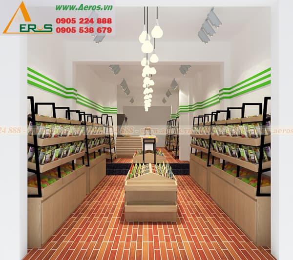 THIẾT KẾ SHOWROM THỰC PHẨM SẠCH CHỊ VY ở QUẬN 10, TP. HCM