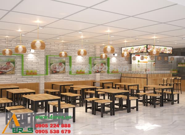 THiẾT KẾ NỘI THẤT QUÁN PHỞ, ANH HOÀNG, QUẬN TÂN PHÚ, HCM