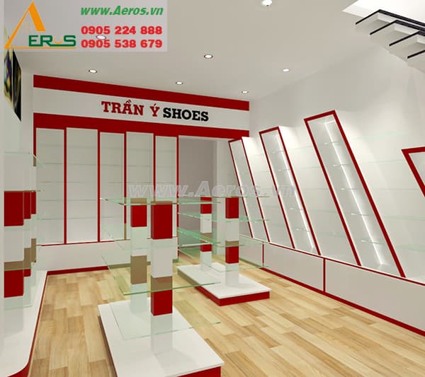 THiẾT KẾ NỘI THẤT SHOP GIÀY, ANH THIỆN TẠi HẬU GIANG