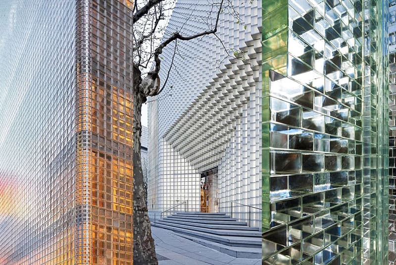 Mẫu gạch kính lấy sáng trang trí đẹp - Cách thi công gạch kính an toàn