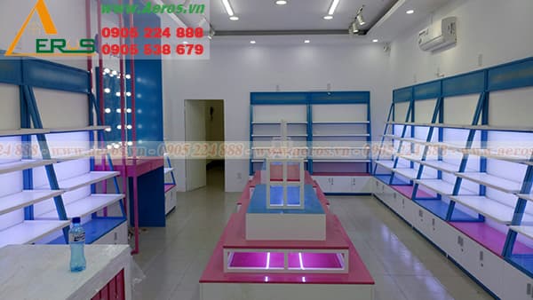 Thiết kế thi công shop mỹ phẩm Son Phấn quận Bình Tân, TPHCM