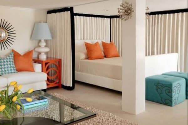 Những cách thiết kế phòng khách kết hợp phòng ngủ cực kì thu hút