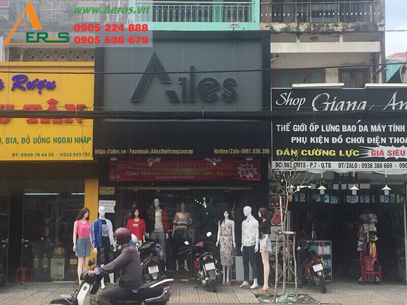 Thiết kế thi công shop thời trang Ailes CMT8 Tân Bình, TPHCM
