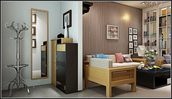 Ý tưởng thiết kế căn hộ 50m2 2 phòng ngủ và mẫu căn hộ đẹp xuất sắc