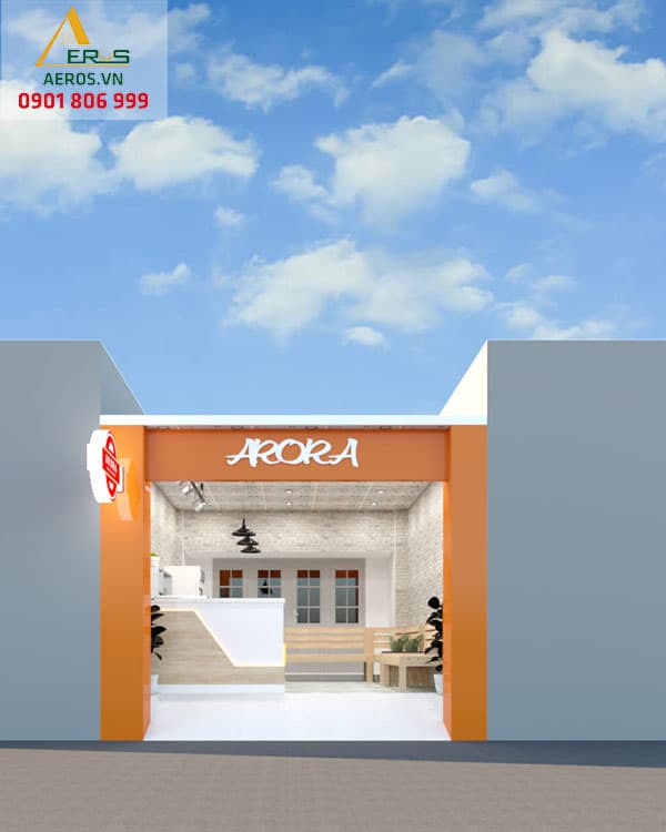 Thiết kế quán sữa chua trân châu Arora tại Huyện Hóc Môn