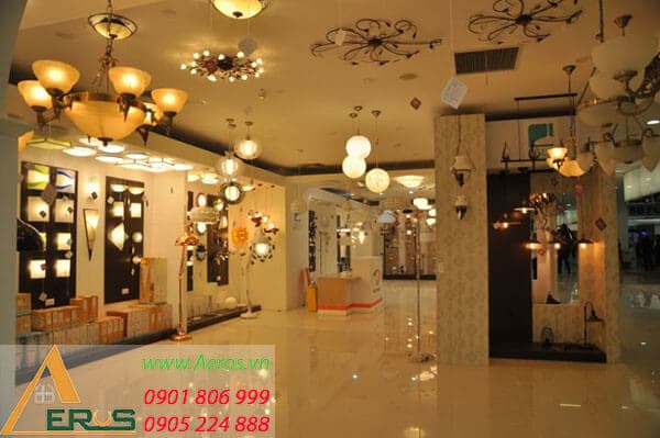 THiẾT KẾ SHOWROOM ĐÈN TRANG TRÍ - THIẾT BỊ ĐIỆN | CTY AEROS