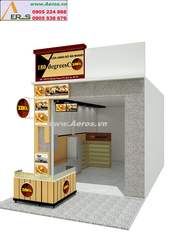 THIẾT KẾ THI CÔNG CỬA HÀNG THỨC ĂN NHANH Tại Q.6, TP.HCM