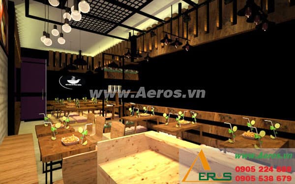 THIẾT KÊ NỘI THẤT CỬA HÀNG MÌ CAY chị TRANG, ĐỒNG NAI