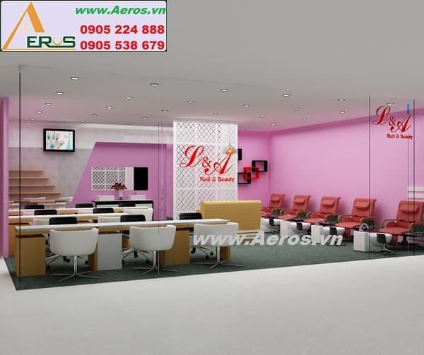 THIẾT KẾ NỘI THẤT CỬA HÀNG LÀM NAIL Tại ÚC