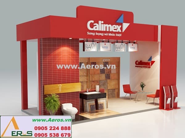THIẾT KẾ THI CÔNG gian hàng hội chợ triển lãm CALIMEX tại quận 7, HCM