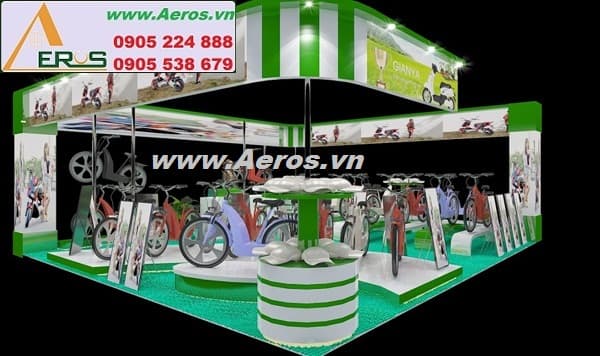 THIẾT KẾ THI CÔNG gian hàng hội chợ triển lãm xe đạp điện GIANYA