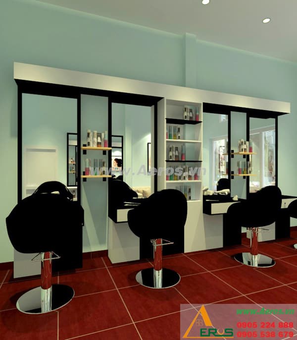 THIẾT KẾ NỘI THẤT SALON TÓC ANH GIANG TẠi HCM