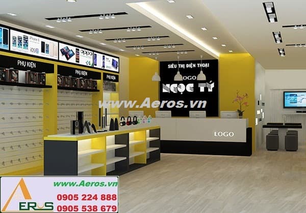 THIẾT KẾ NỘI THẤT SHOP ĐIỆN THOẠI NGỌC TÝ tại Ninh Thuận