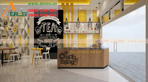 DỰ ÁN THiẾT KẾ THI CÔNG QUÁN TRÀ SỮA ANH HẬU Ở TẠI VŨNG TÀU