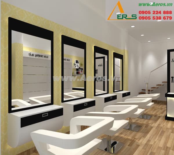 THIẾT KẾ NỘI THẤT SALON TÓC ANH TÂN, QUẬN 5, TPHCM