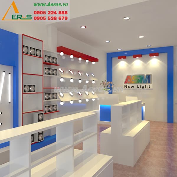 THIẾT KẾ NỘI THẤT SHOP ĐÈN ANH LƯỢNG Tại  QUẬN 6, TP. HCM