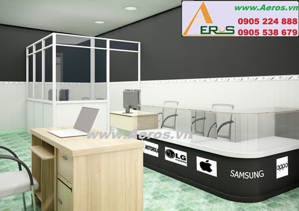 THIẾT KẾ THI CÔNG NỘI THẤT SHOP ĐIỆN THOẠI ANH TRUNG Tại TP. HCM