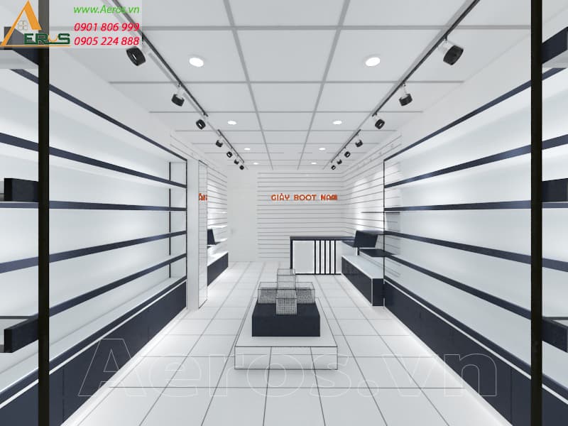 DỰ ÁN THIẾT KẾ SHOP GIÀY BOOT NAM TẠI QUẬN 10 TPHCM