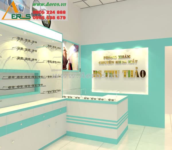 THIẾT KẾ SHOP MẮT KÍNH CHỊ THẢO,  QUẬN 6, HCM