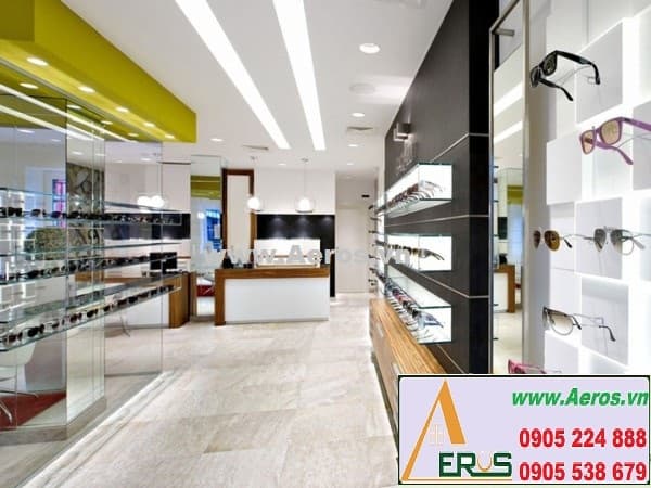 THIẾT KẾ NỘI THẤT SHOP MẮT KÍNH CAO CẤP