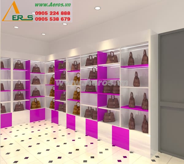 THiẾT KẾ NỘI THẤT SHOP TÚI XÁCH, ANH HIỆP, QUẬN 2, HCM