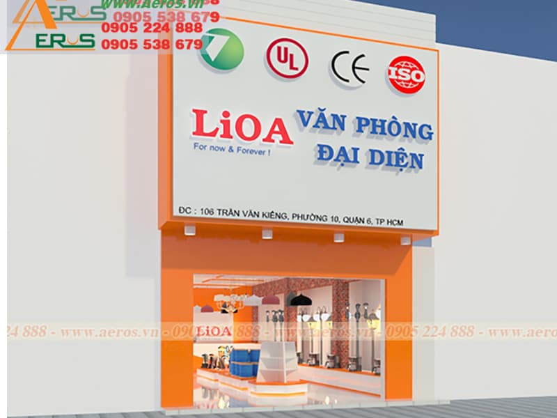 THiẾT KẾ THI CÔNG SHOWROOM THIẾT BỊ ĐIỆN LIOA Ở TẠI QUẬN 6, TPHCM