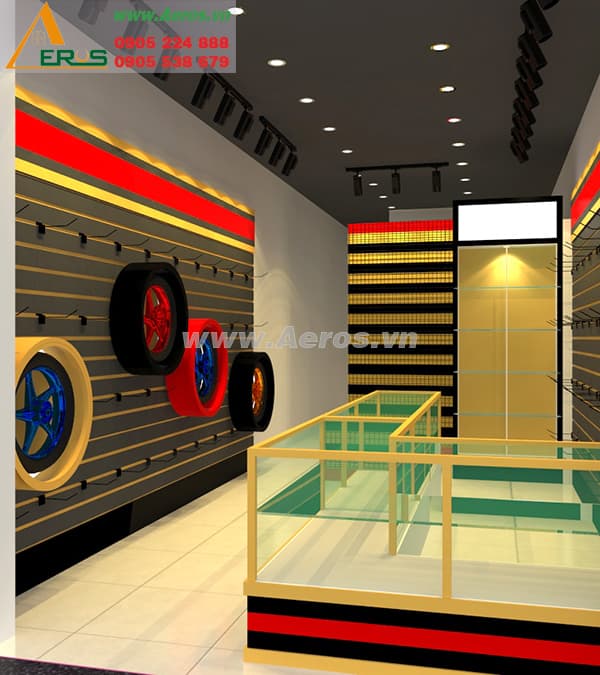 THiẾT KẾ SHOWROOM PHỤ TÙNG XE MÁY , ANH TẤN, Q.11, HCM