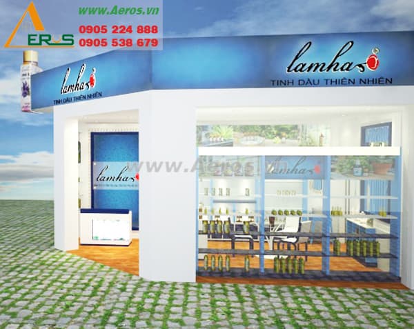 THiẾT KẾ SHOWROOM TINH DẦU, ANH LAM, QUẬN 4, TP. HCM
