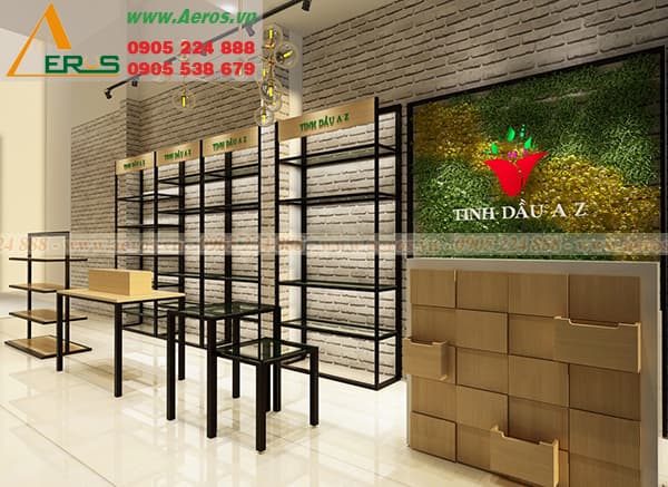 THiẾT KẾ SHOWROOM TINH DẦU, ANH TIỆP, TTTM BIG C, HCM