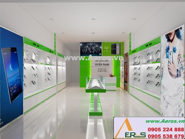 THIẾT KẾ THI CÔNG SHOP ĐIỆN THOẠI ANH NAM